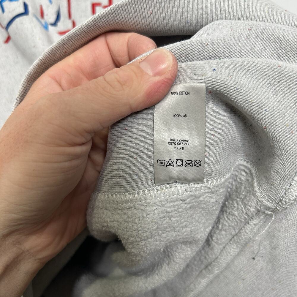 Supreme Drop Shadow Hooded Sweatshirt “Heather Gray” FW20 - Picture 10 of 11
